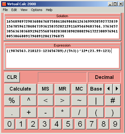 virtual calc 2000